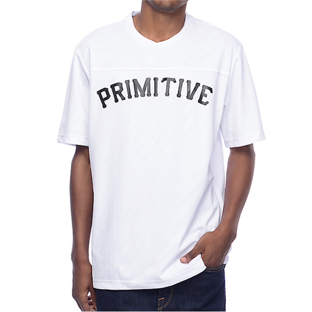 Mens Primitive White Mesh Jersey Size Small
